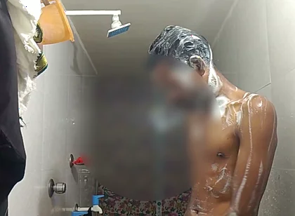 Video of Nagin Bathing in the Bathroom