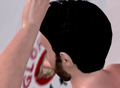 Animated 3D Gay Porn - Handsome Man Sucking Dick Through Glory Hole in Men's Toilet