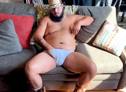 Sweaty Chub Boy Exposes Himself After Work