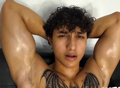 Muscle Latino Twink Handjob