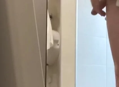 Helping Hand in Public Toilets - Almost Caught