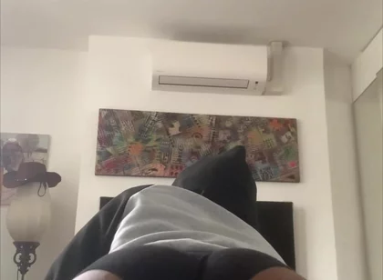 Watch Me Practice Pillow Humping & Twerking From Behind with Cock and Balls Showing Through Underwear