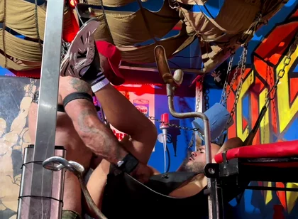 Dom with Thick Huge Cock Fucks Me Bareback in the Sling