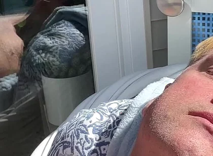 Hunk Stepdaddy Bear Naked Sunbathing in the Veranda 1