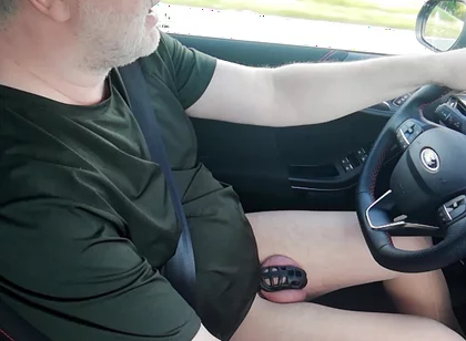 Nylon Fetish in the Dirt Road Search in the Car
