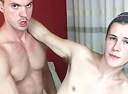 Brandon Blake Creampies Bottom Ashton Grants Hungry Hole