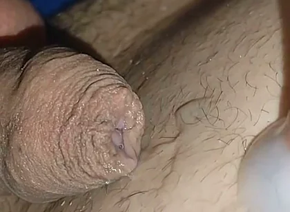 Intense Shot of Cum Coming Out of the Navel