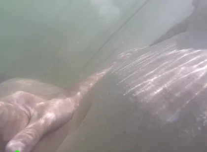 Jerking off Underwater and Pumping Cum Into the Water in a Stunning Mountain Lake