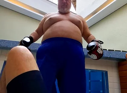 POV Stepdaddy Boss Boxer Training Session