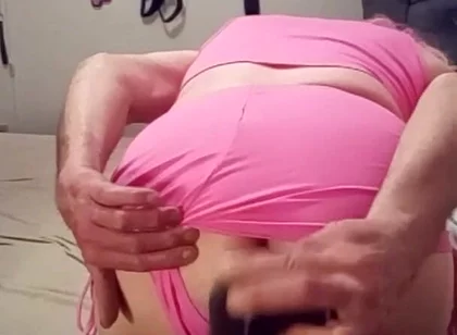 Pink Patti Plays with Her New Dildo