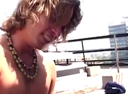 Bareback Rooftop Scene-1 Gay Friends Fucking Hard on the Rooftop