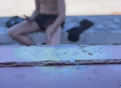 Amateur Boy Caught Freeballing and Exposing His Boner