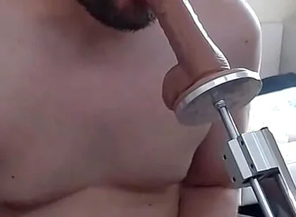 Master Dominates Useless Beta Male with Machine to Fuck Ass and Mouth with Cum Eating