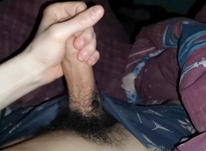 A Strong Erection at Night and a Little Masturbation!