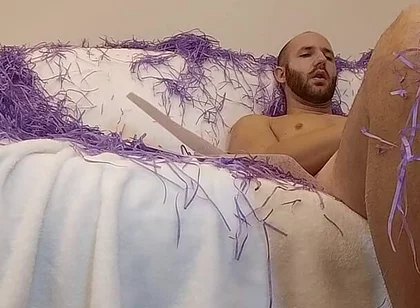 Inflatable Anal Sex Toy on Sofa