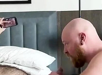 Hairy Stepdaddy Bear Breeds Me Good on the Bed, and Then up Against the Hotel Window