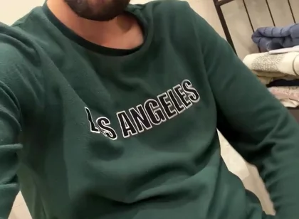 Hot Stepdaddy Jerking off in Bathroom