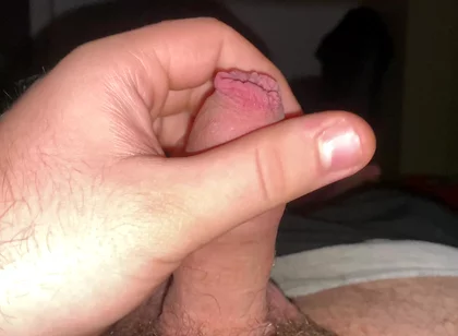I caress my little penis before going to bed