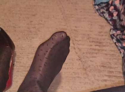 Teasing My Pattern Black Pantyhose