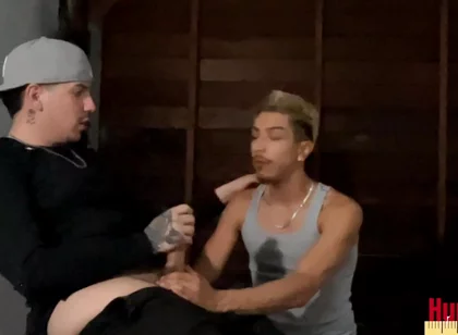 Gay Cholo Sucks Gang Thugs Cock