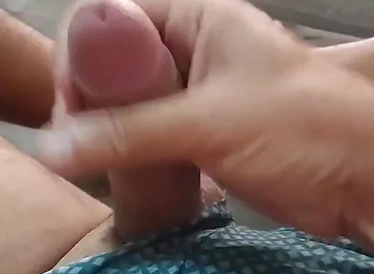 Ladysilva with Hard Cock Masturbating