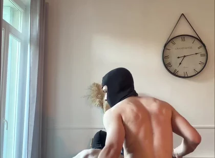 An Xxl Wild Man and His Submissive Bottom in Sexy Outfit