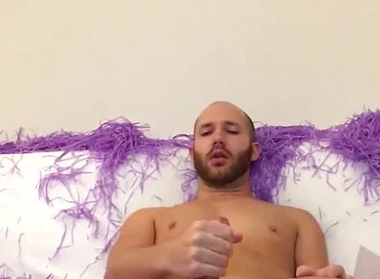 Straight Jerking on Sofa After Party