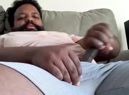 Hot BBC Stepdaddy Strokes It and Moans to Youtube Vid