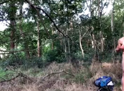 Naked Dude Cruisung in the Woods