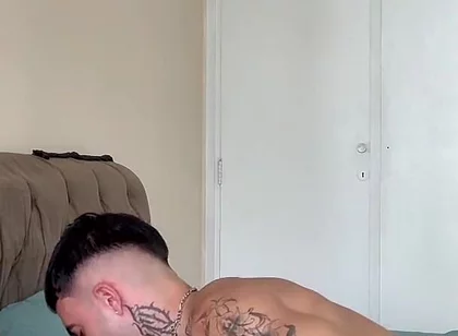 Tatted Papi Fucked by Muscle Bareback Sexy Hung Big Dick Latino