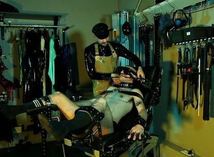 Latex Room Session with Master Aion Payne and Ian Echo - Part One - Bondage