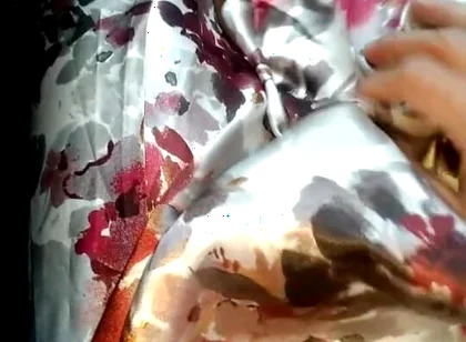 Satin Flower Dress Masturbation