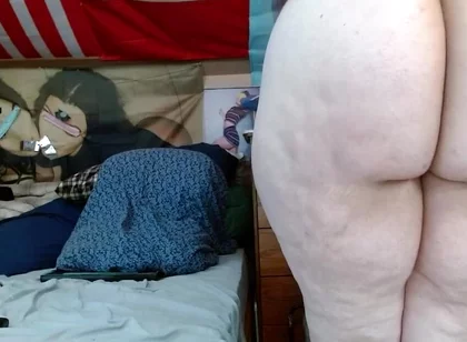 Little Locked Uncut Dick on a BBW Body