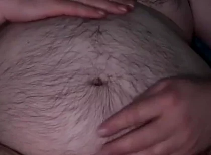 Worship Hairy Big Belly and Sniffing Yellow Piss-stained Undies
