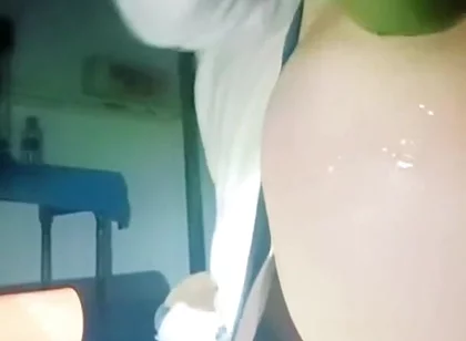 A Thin Young Man Opens His Anus Alone
