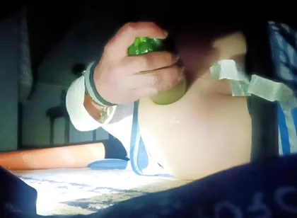 A Thin Young Man Opens His Anus Alone