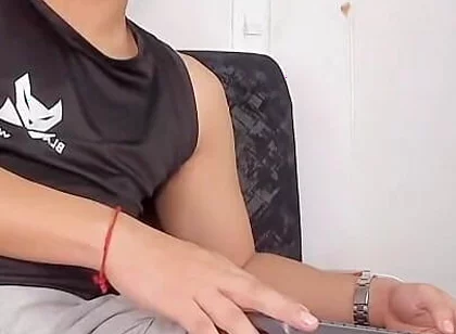 Tomasstyl Gets Caressed on His Bump with His Feet in His Friend's Office Stockings