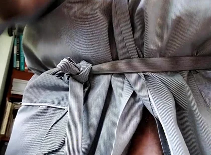 You See Pops Big Floppy Cock and Man Sack in His Robe