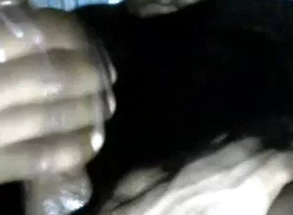 Closeup Stroking My Big Black Cock