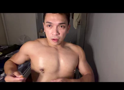 Pinoy Muscle Twink Jerks of After Work Out Incl.nipple Play