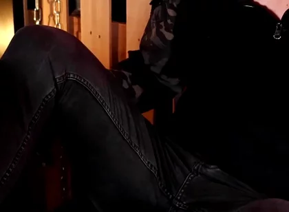 Tom Dominates the Chastity Slave with Leather Boots (4k)
