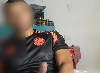 Colombian Soccer Player Enjoying