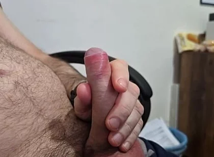 Intimate Moment in the Office I Jerk My Cock with Big Balls Full
