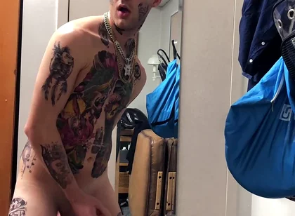 Tatted Twink Masturbation Solo