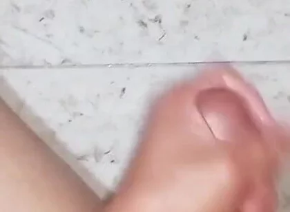 A Passionate POV Handjob with a Pleasurable Vibe in the Bathroom