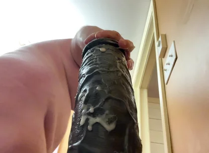 Massive huge dildo up my ass