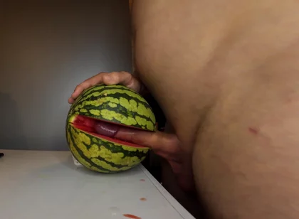 My Way of Beeing a Vegan. Fucking a Watermelon