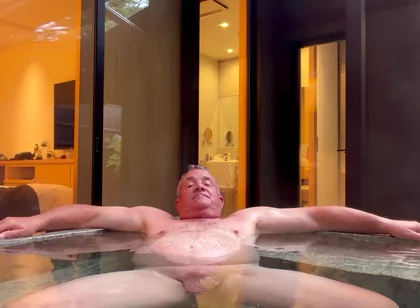 Stripping Down and Getting in the Hot Tub.