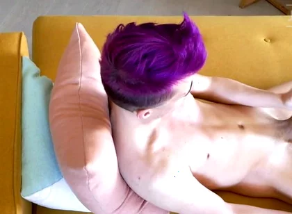 Colored Hair Twink Gets Horny