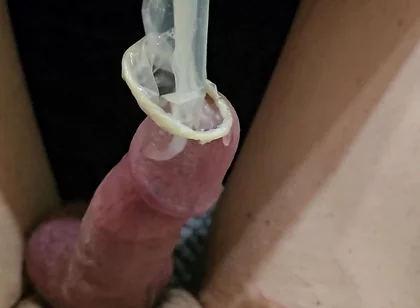 I Shoot Cum in a Used Condom After Using My Under Armour Crew Sock to Jerk off